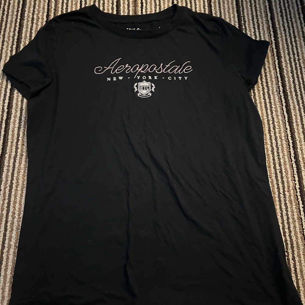 Aeropostale Classic Crew Black Tee